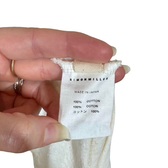 Simon Miller Kechi Tank Top Muscle Tee Off White Slub Pill Cotton Sz:4/XL - Picture 7 of 10